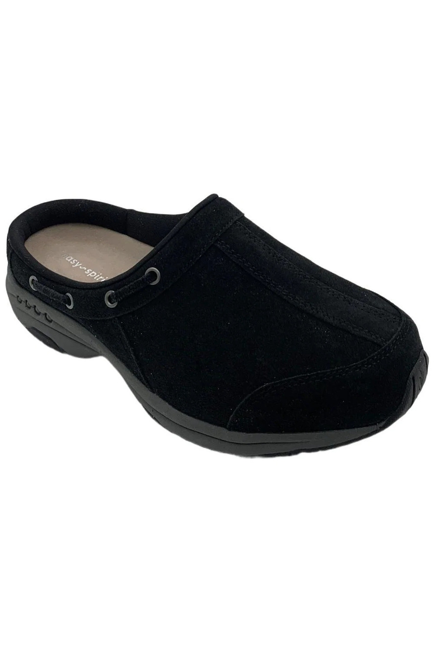 Easy Spirit Travelport Slip on Mule Black/Suede - Extra Wide